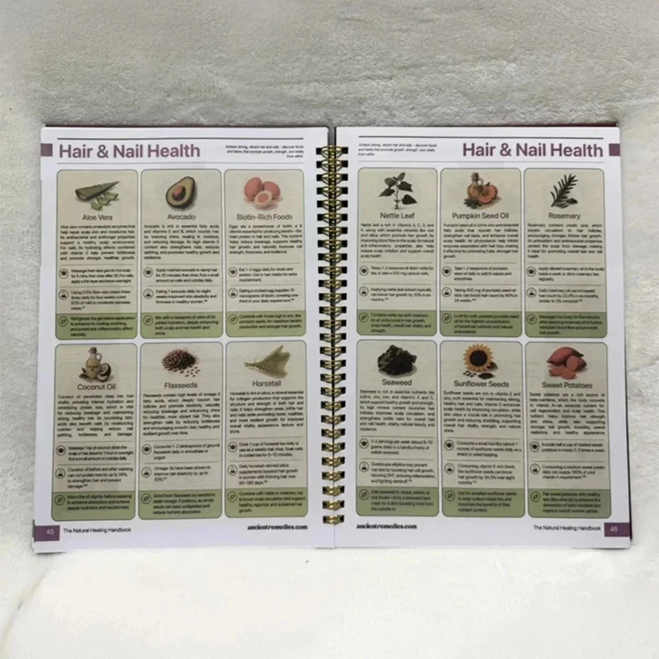 The Natural Healing Handbook Spiral-Bound Guide for Herbal Remedies & Natural