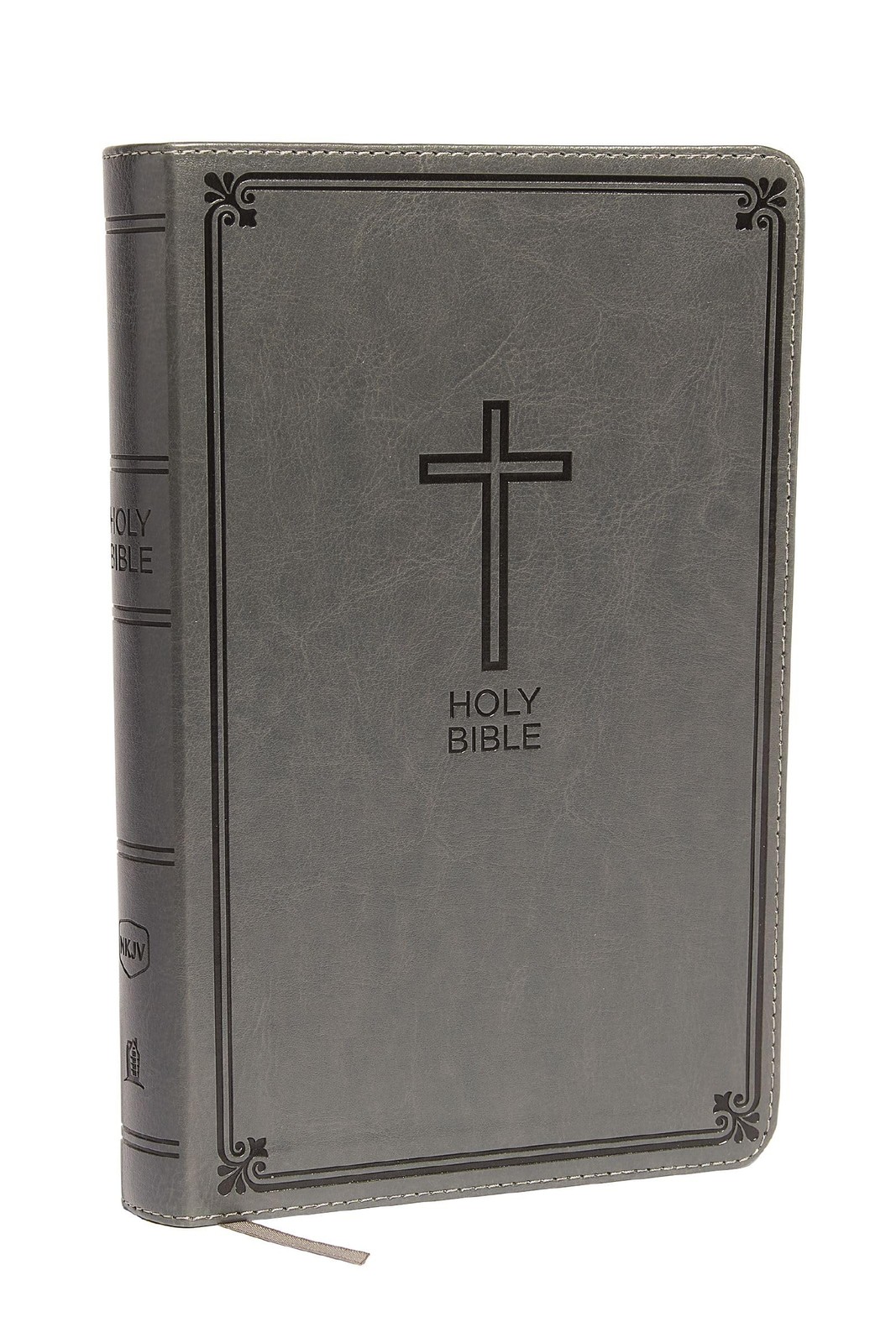 NKJV, Deluxe Gift Bible, Leathersoft, Gray, Red Letter, Comfort Print: Holy…