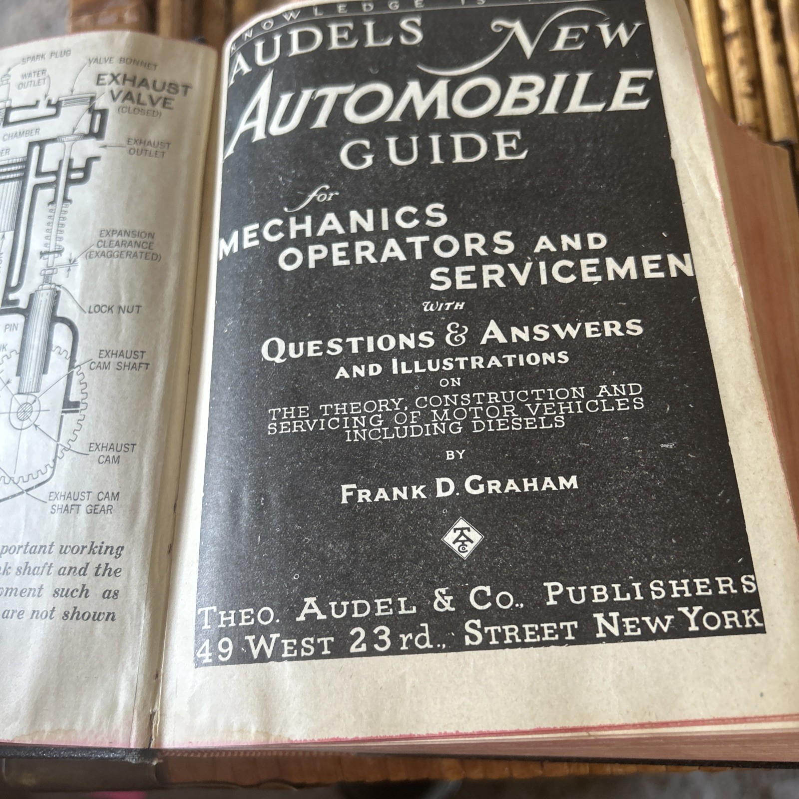 AUDELS New automobile guide 1951 1600 pages illustrated VG
