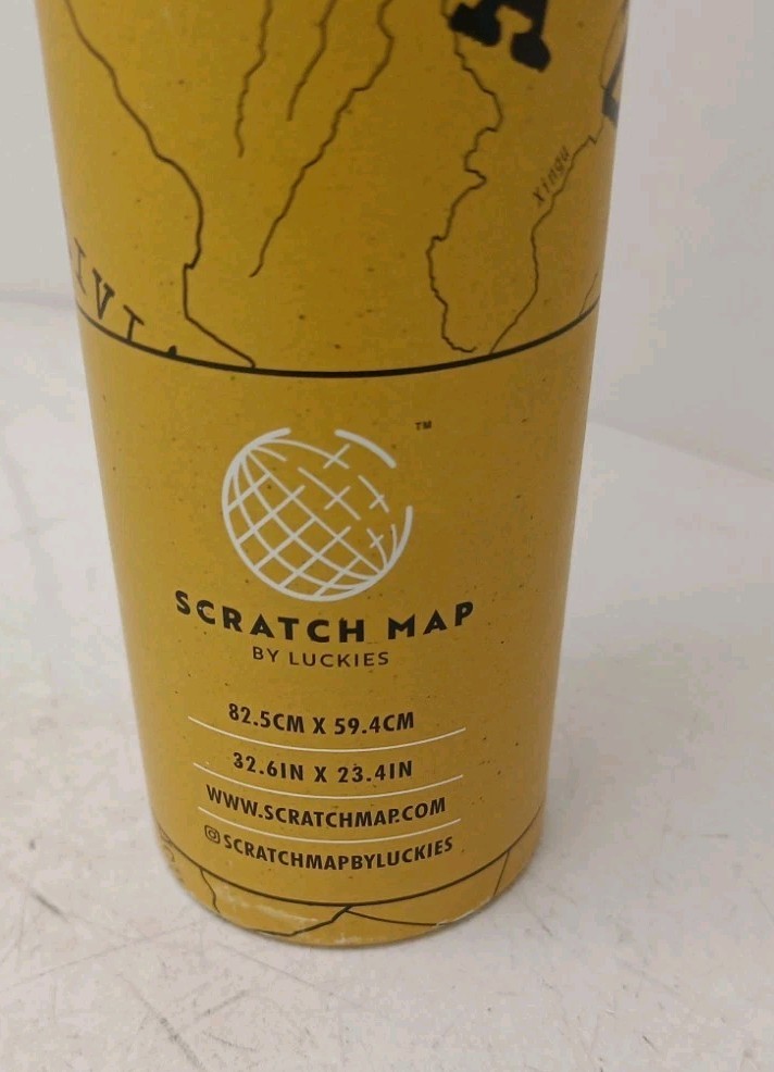 Scratch Map 82.5cm x 59.4cm Travel World Map Poster Wall Art