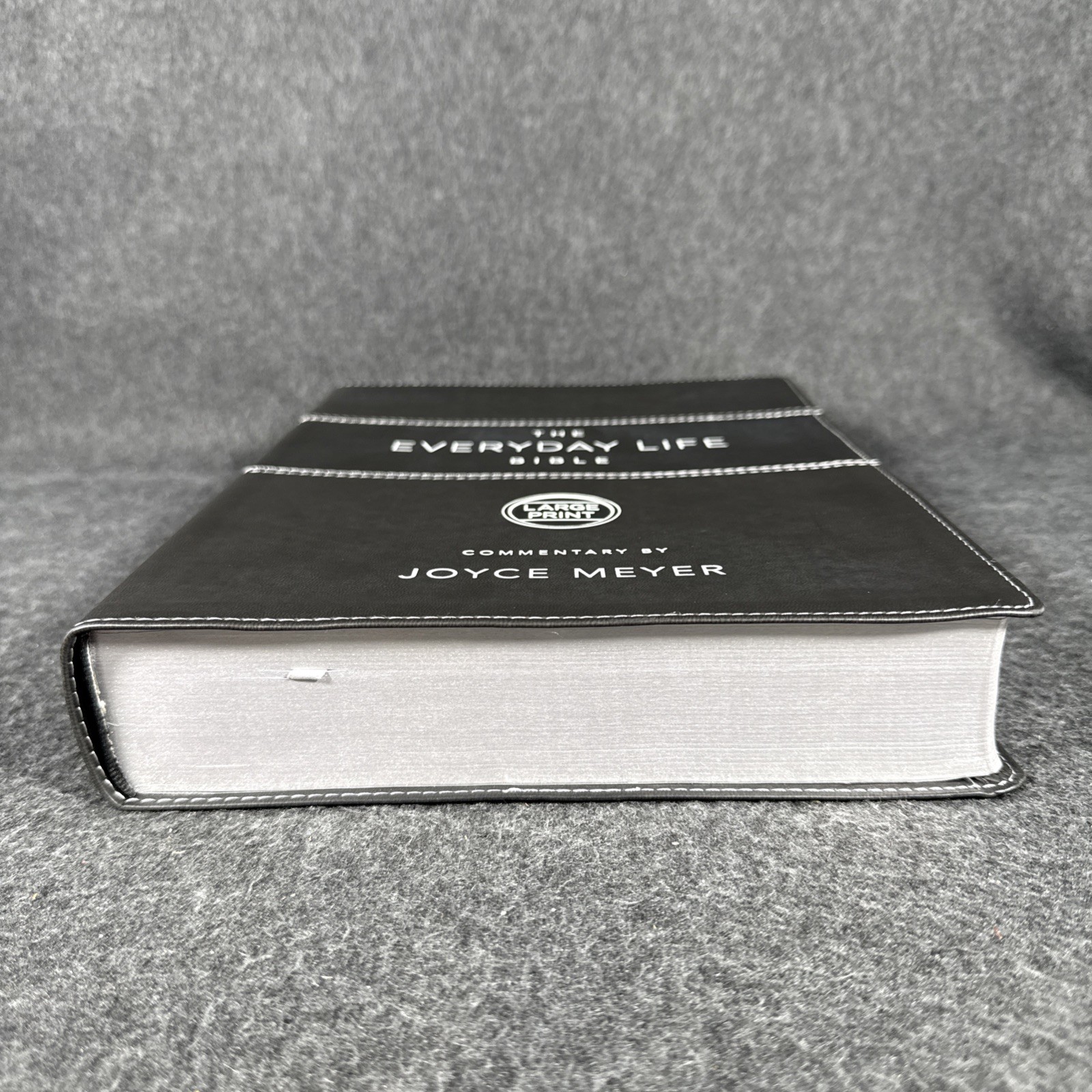 The Everyday Life Bible Large Print Joyce Meyer Black Leatherluxe Amplified, Box