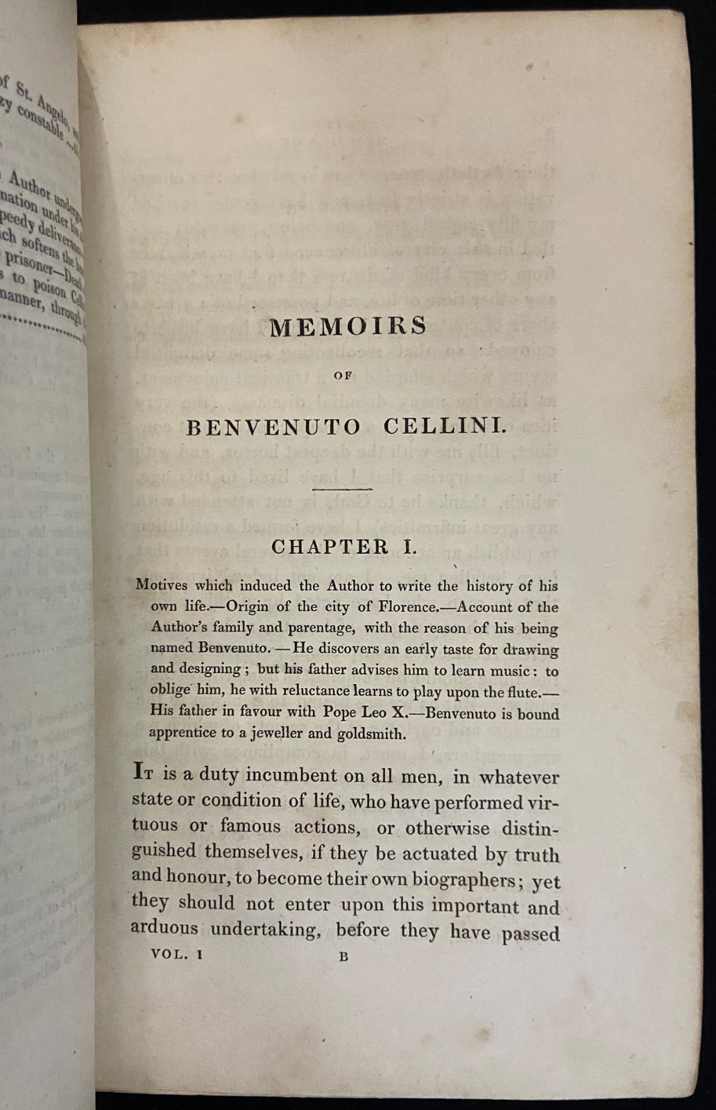 1822 LIFE OF BENVENUTO CELLINI Art Nouveau ZAEHNSDORF BINDING Fine Leather Books