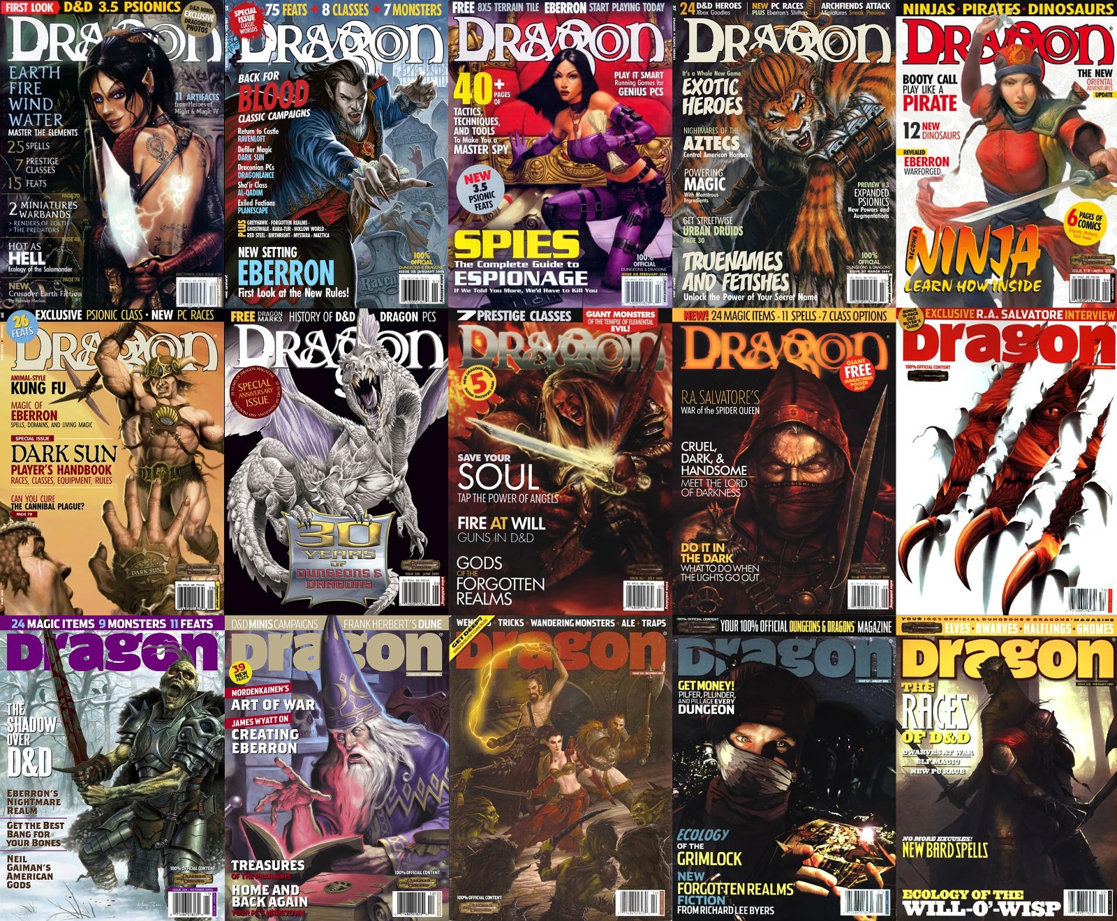 Dragon Magazine Dungeons & Dragons D&D TSR/WotC/Paizo