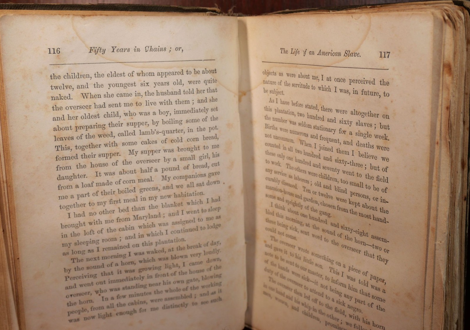 Charles Ball / Fifty Years in Chains Or The Life of an American Slave 1st 1858