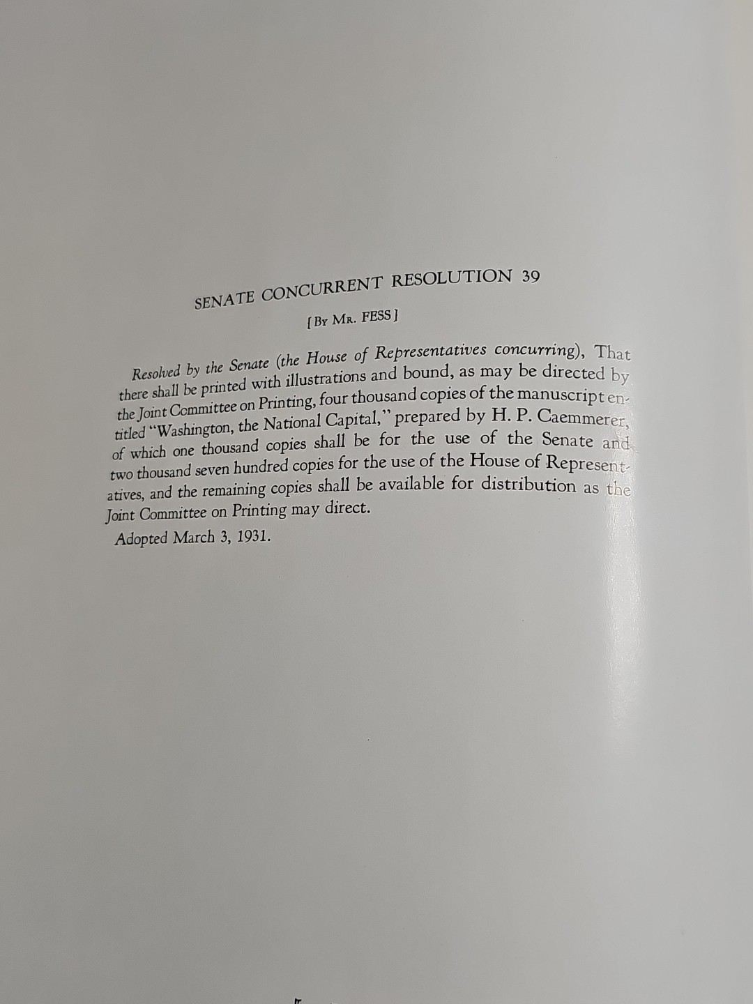 1932 HC Book “Washington – The National Capital” Caemmerer 736 Pages Limited #