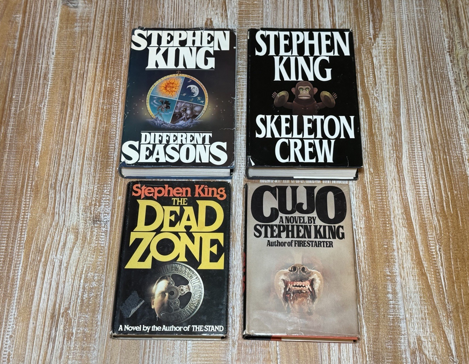 Stephen King Hardcover Book Lot (4) 1st E Cujo, Dead Zone, Skeleton Crew