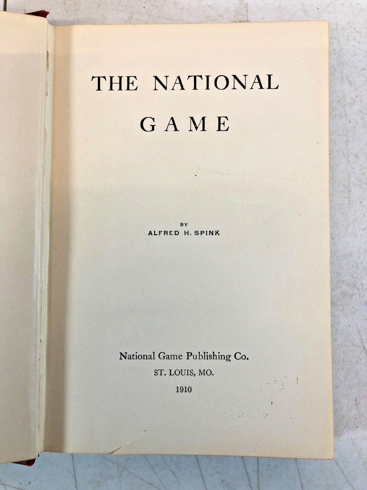 The National Game by Alfred Spink, 1910, E-57