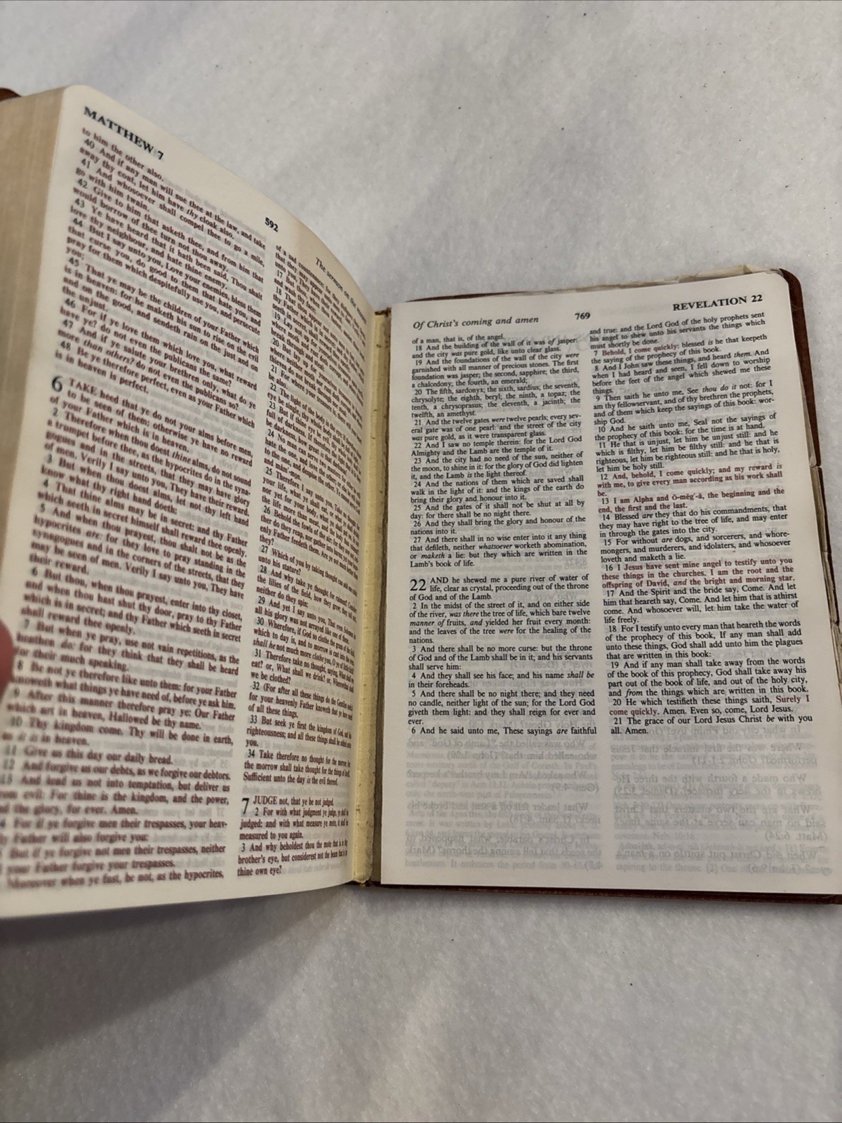 Holy Bible King James Version English Brown Leather Bound