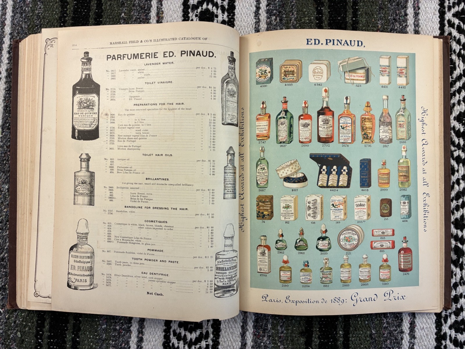 Original Marshall Field Catalogue 1892-1893 – toys, dolls, perfumes, instruments