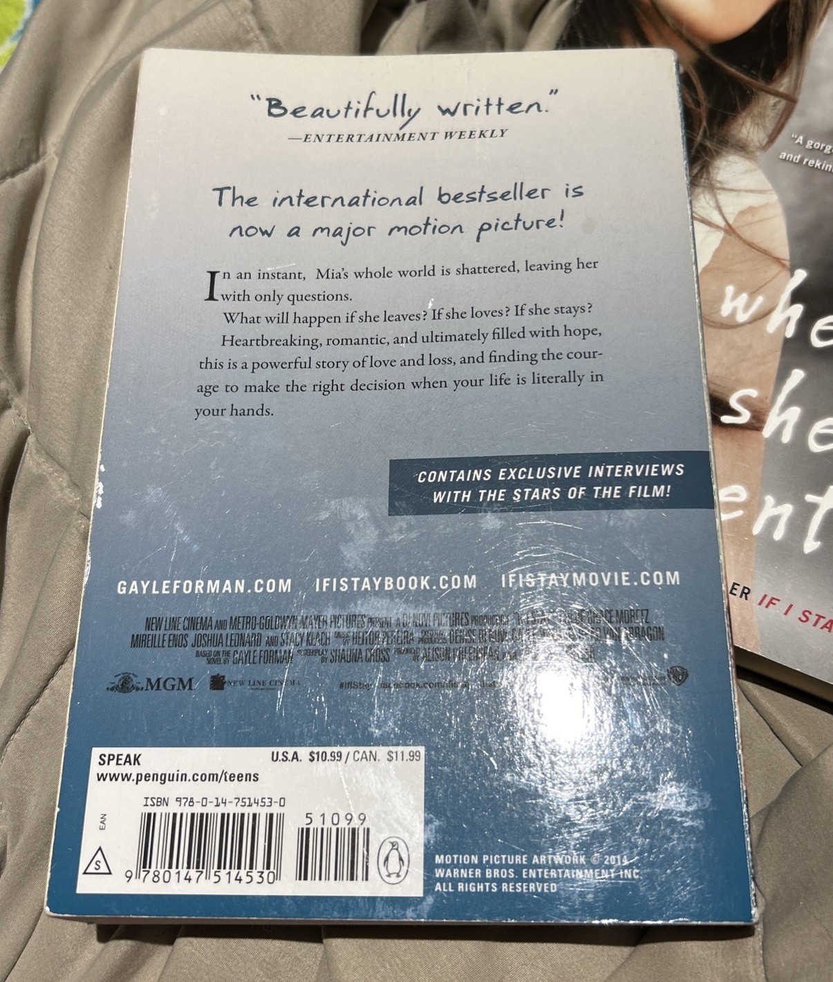 If I Stay and Where She Went by Gayle Forman (Two Books) Paperback