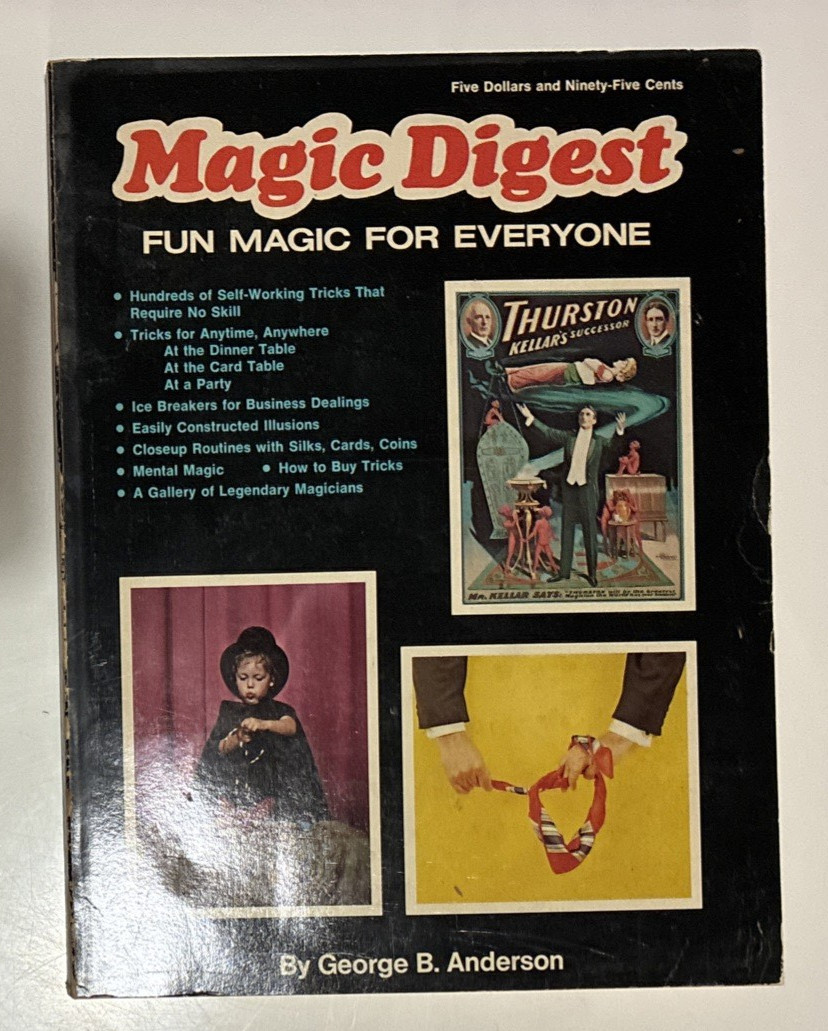 VTG Magic Books Lot of 2 Panorama of Magic Digest History Illusion Tricks Illust