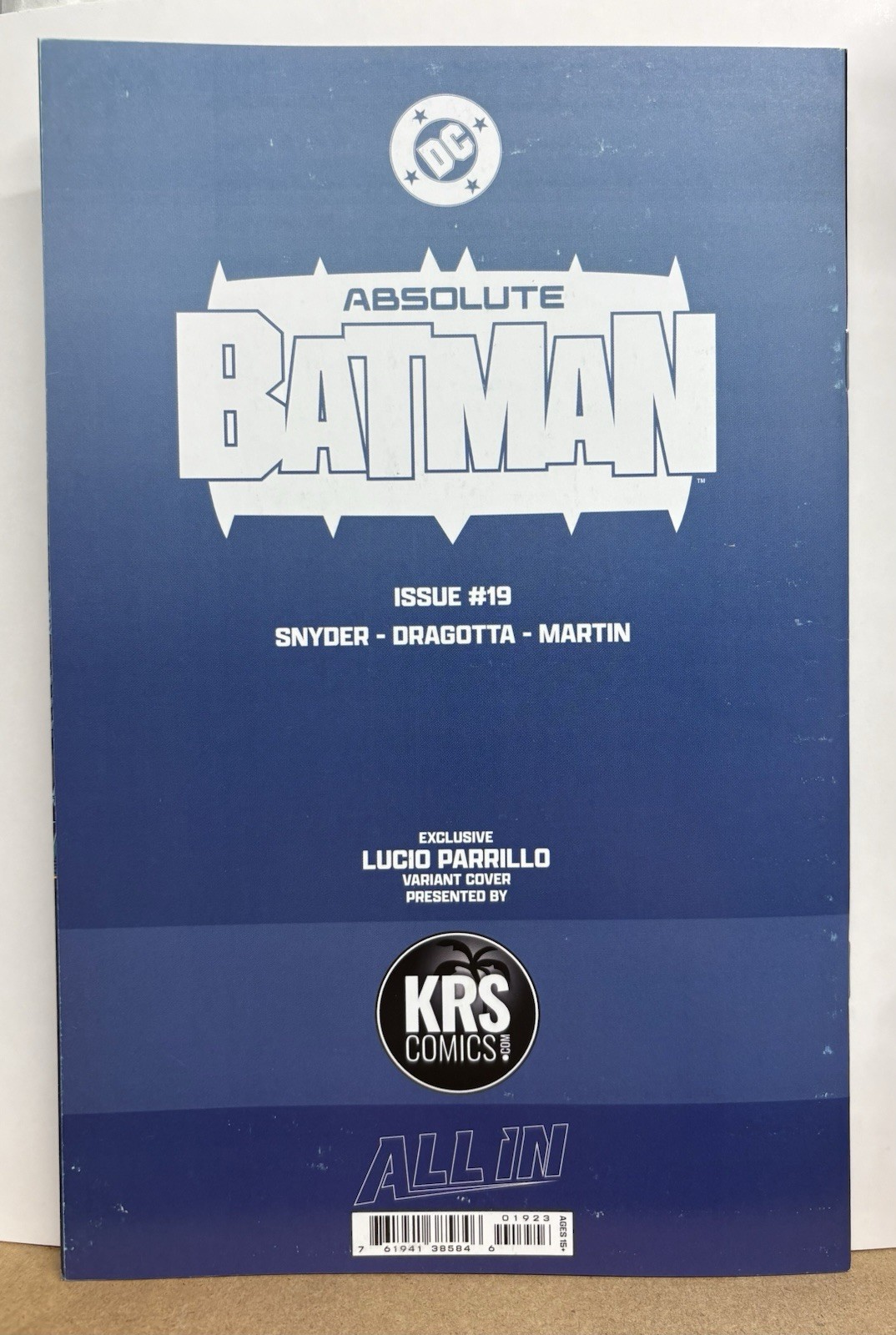 ABSOLUTE BATMAN #19 Lucio Parrillo LTD To 800 (SEE PHOTOS)