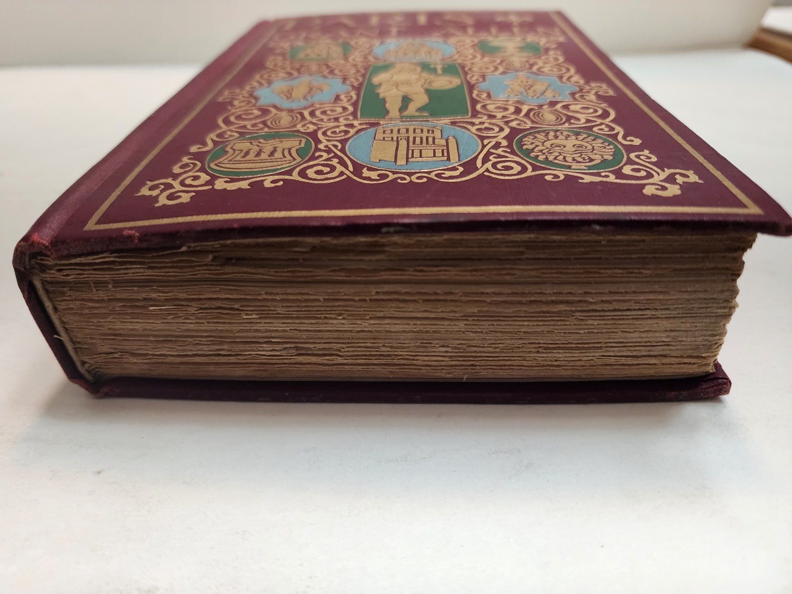 1912 PARIS Grant Allen Antique Illustrated Travel Book Decorative Gilt Cloth HC