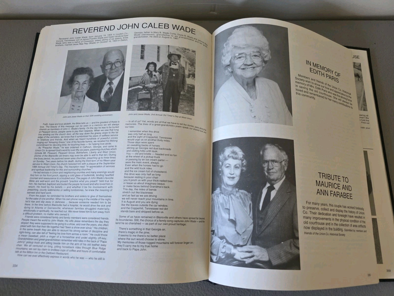 The Heritage of Union County, Georgia – Volume 1 Hardcover 1832-1994 (371 Pages)