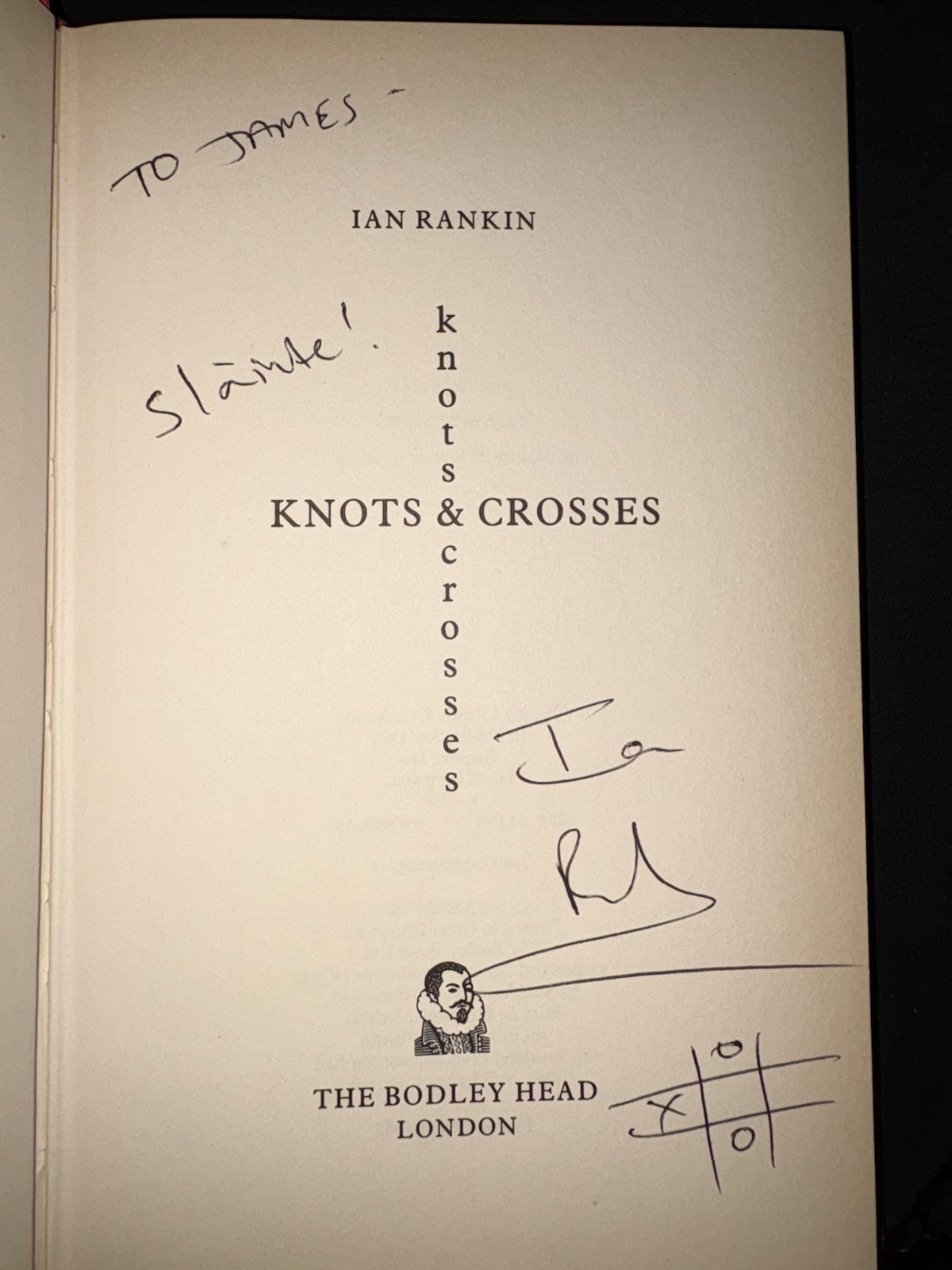 Rankin/Knots and Crosses SIGNED First UK Edition; NF/F; The First Rebus Novel!