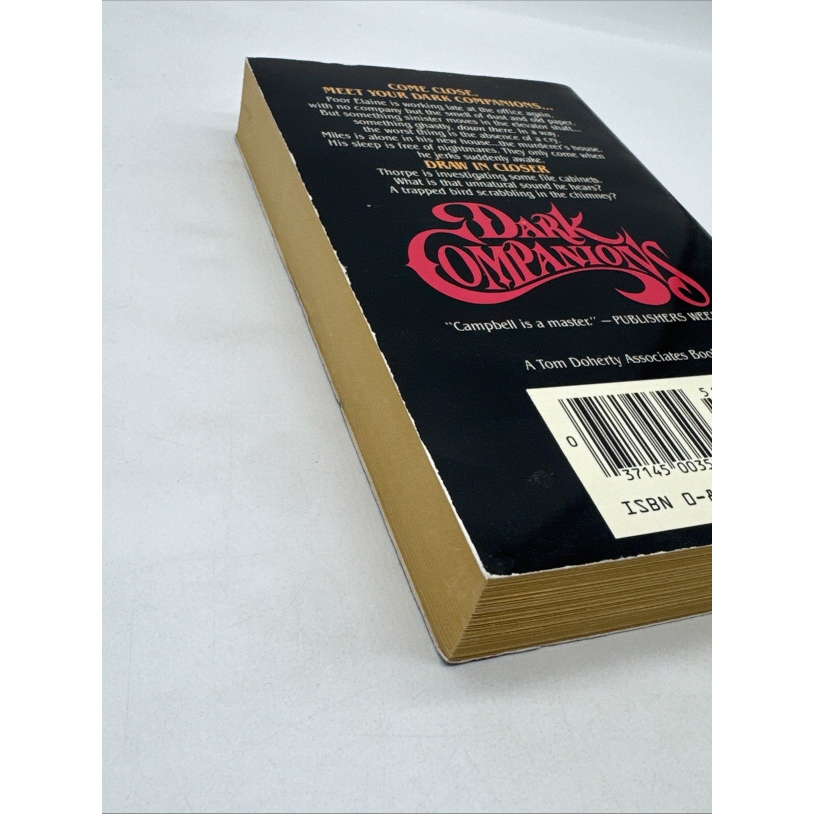 Dark Companions Ramsey Campbell 1985 VTG MMPB First Tor Printing Horror Fiction