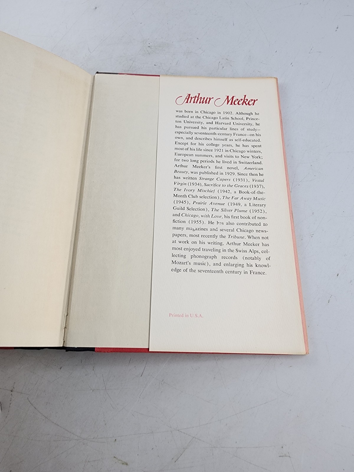 Chicago With Love A Polite and Personal History Arthur Meeker 1st ed HC DJ