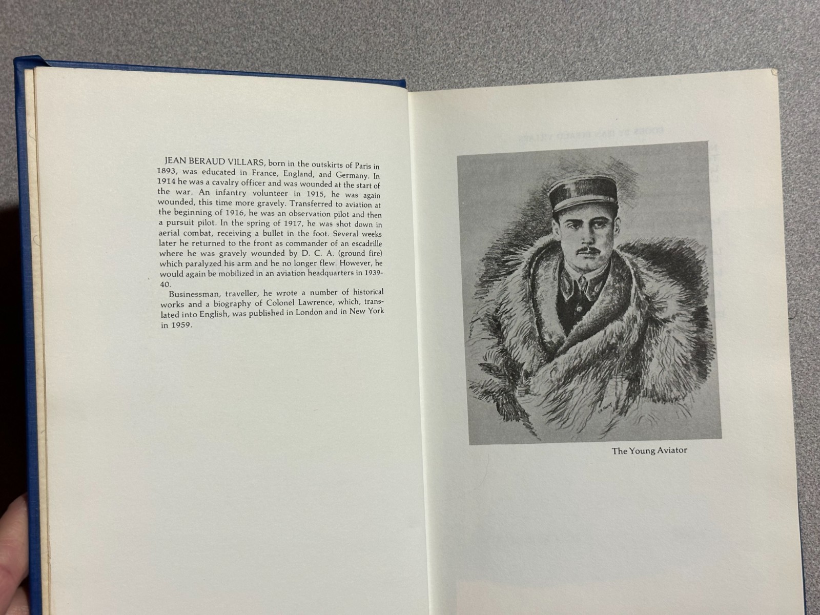NOTES OF A LOST PILOT by Jean Beraud Villars – HB 1975 FIRST – WW I