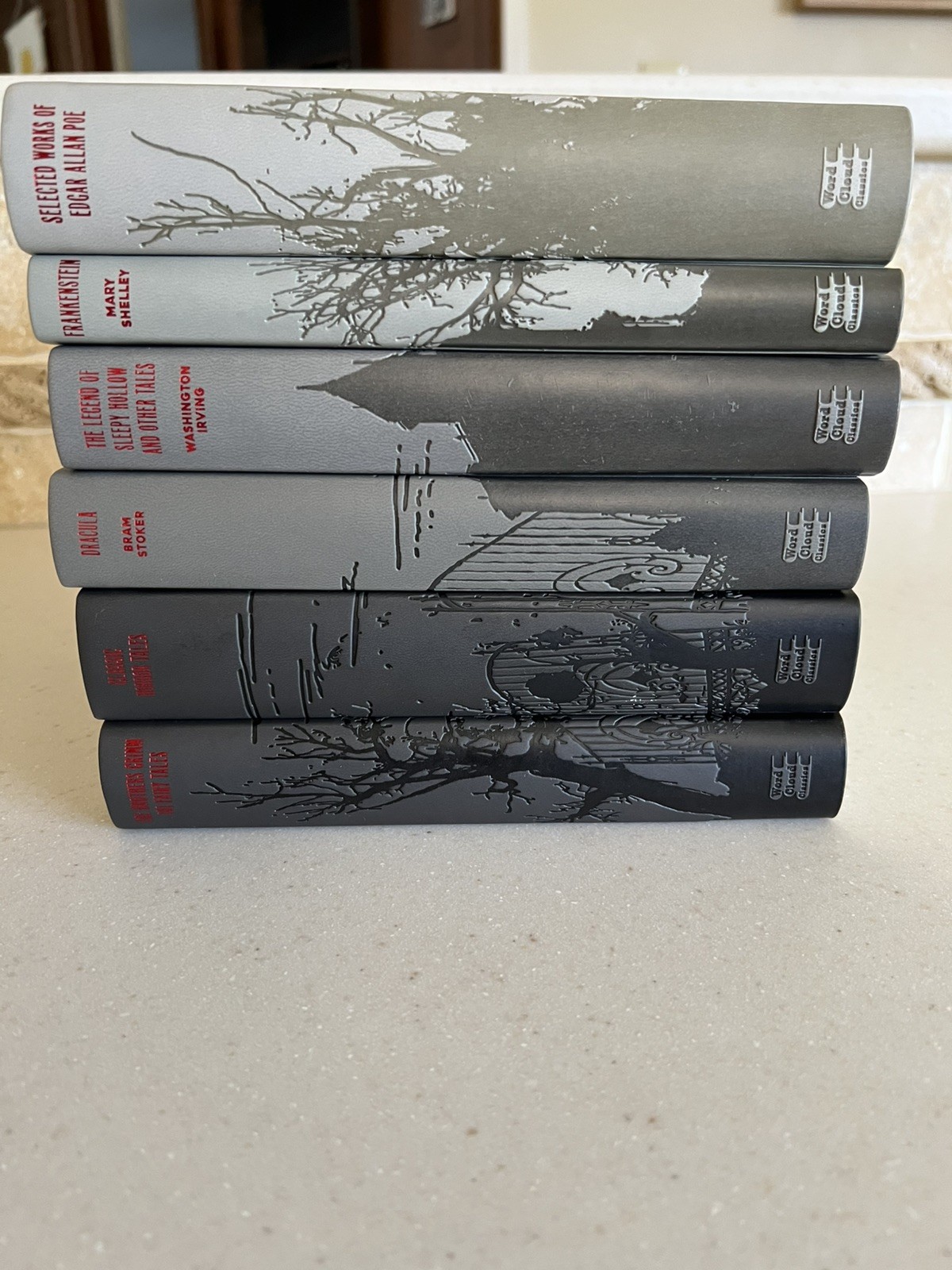 Horror Book set of 6, Word Cloud Classics: Horror Collection Gothic