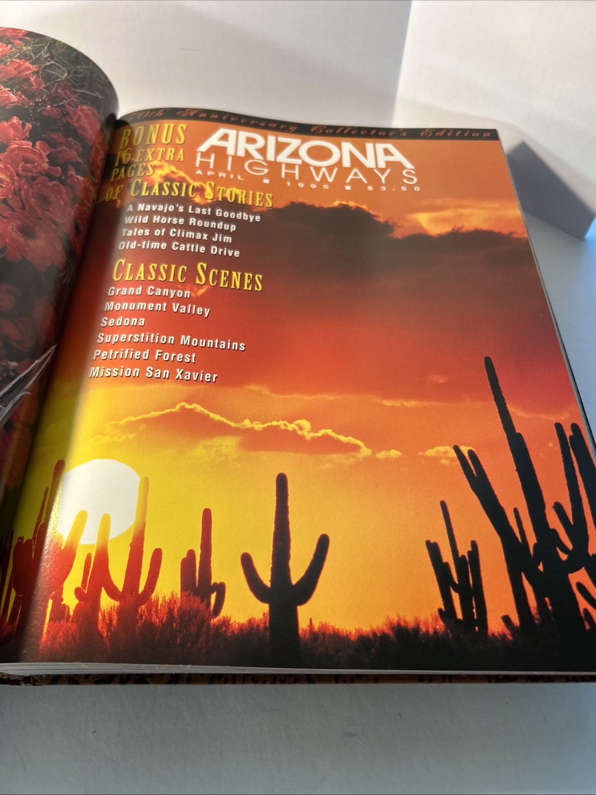 Vintage ARIZONA HIGHWAYS, 1995 Faux Leather Bound All Twelve Monthly Issues