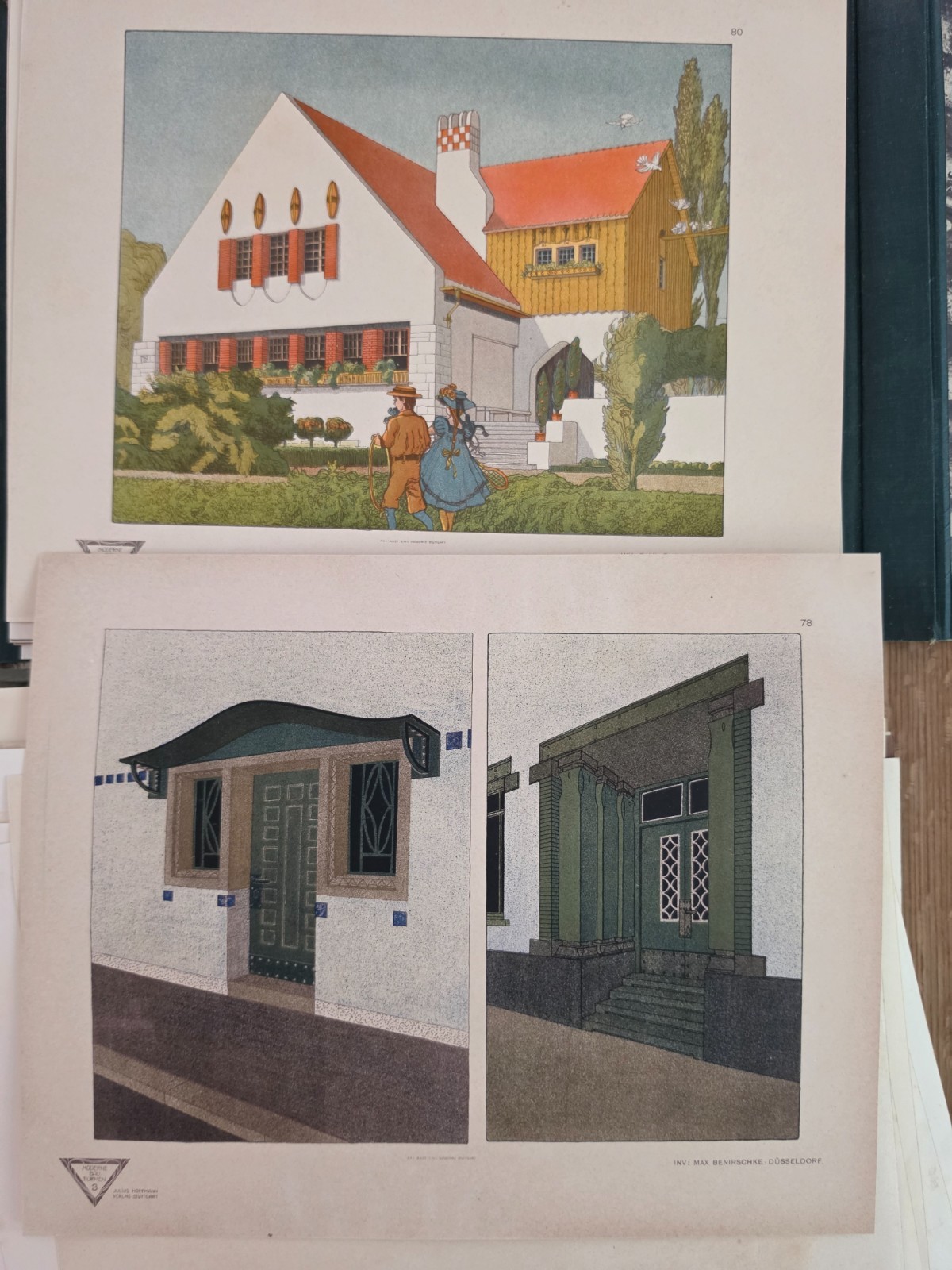 1904 Moderne Bauformen – M. J. Gradl – 84 Mostly Color Plates – Art Nouveau