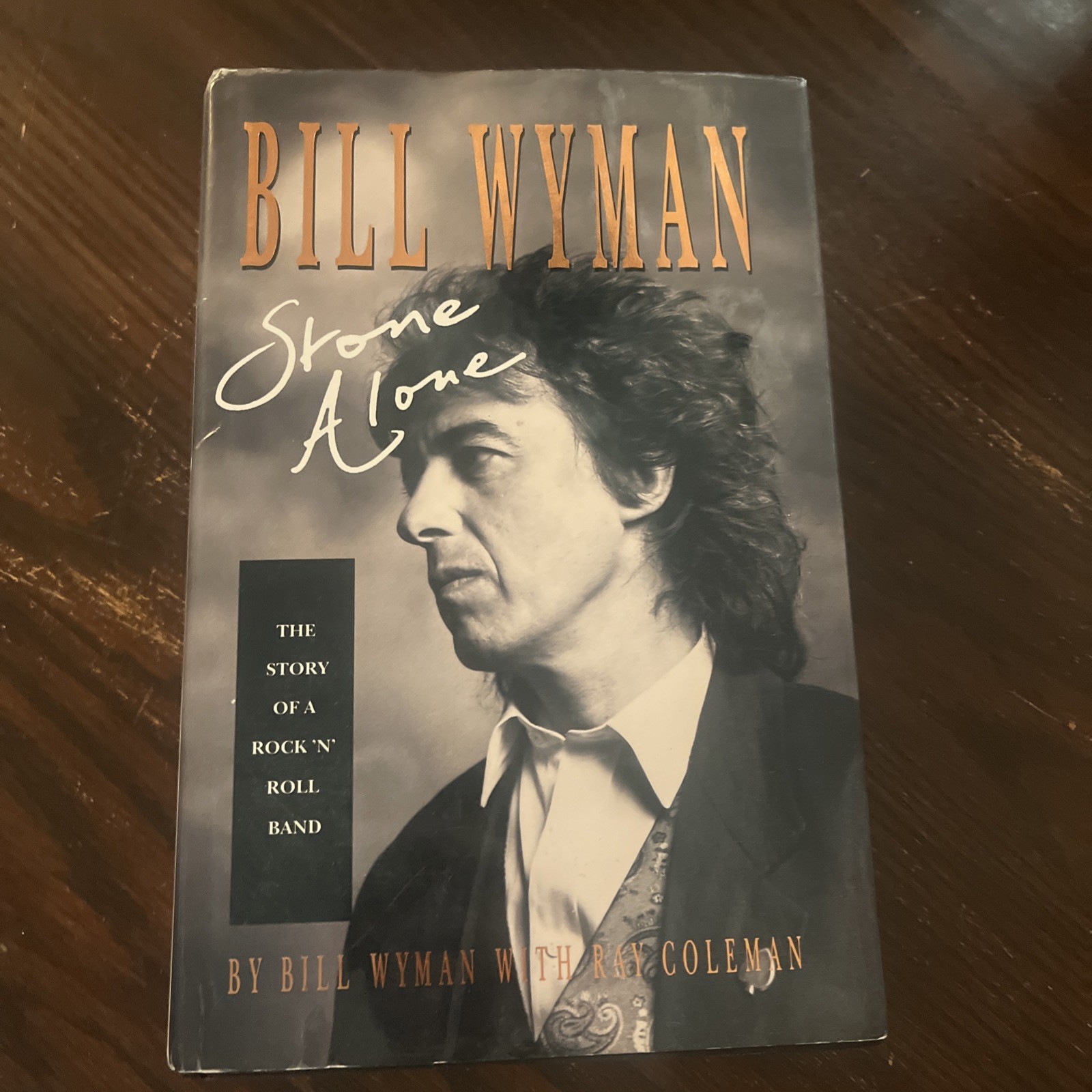BILL WYMAN AUTOGRAPHED “STONE ALONE” 1990 ROLLING STONES ROCK n ROLL BAND MEMOIR