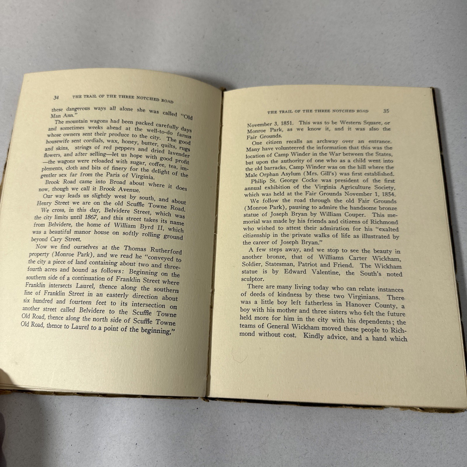Trail Three Notched Road Ethel Kern 1928 First Edition SIGNED Book Virginia