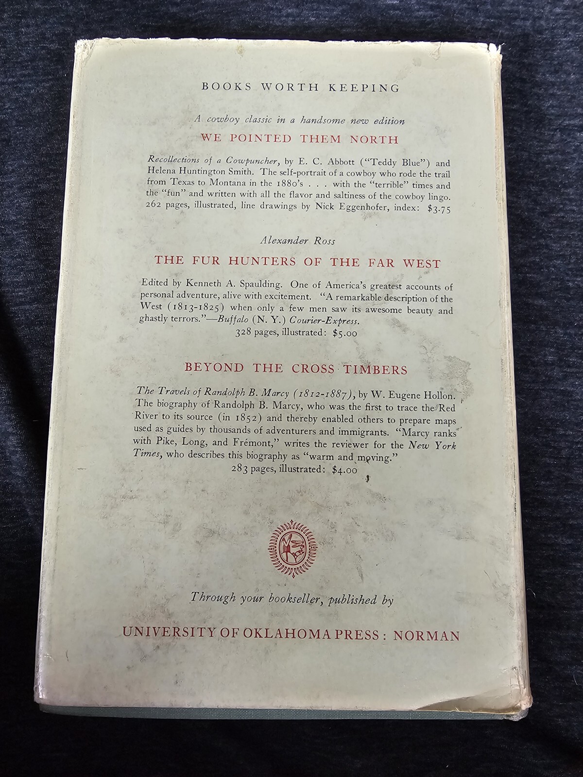 A Bar Cross Man EUGENE MANLOVE RHODES Biography 1956 HUTCHINSON First Ed