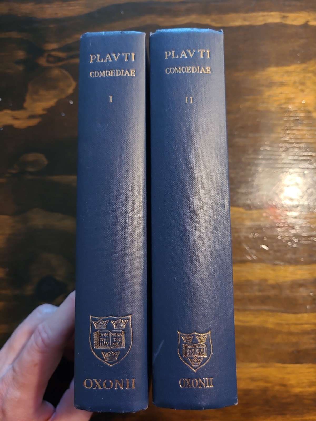Plautus Roman Comedy Latin 2 vols hc W.M. Lindsay ed. 1963 OCT Oxford Classical
