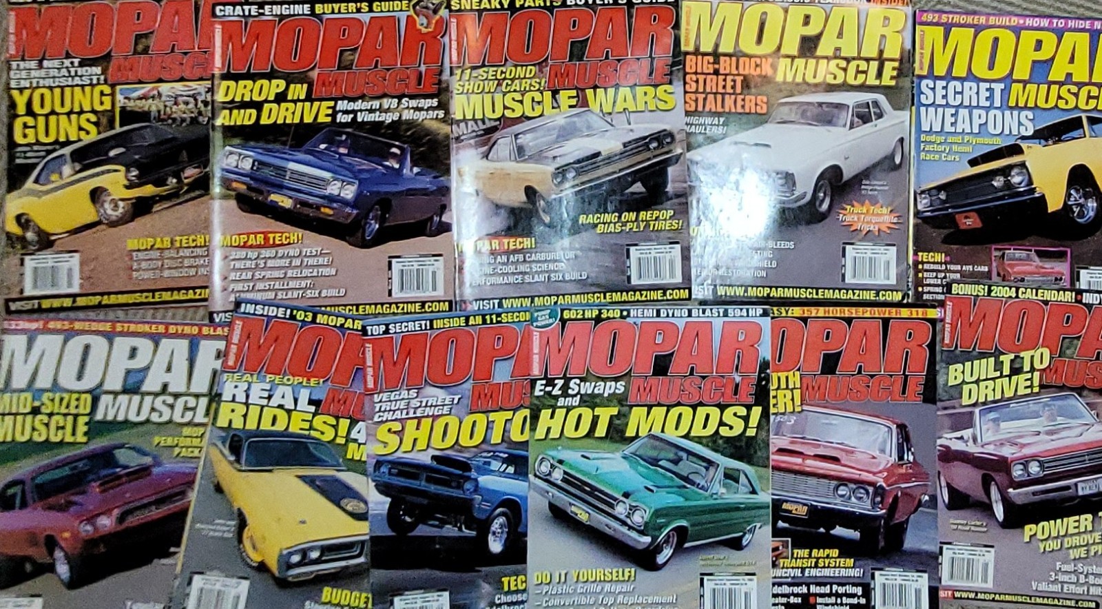 Mixed Lot of 55 Mopar Muscle Magazines Years 2000-2012 See Pics & Description