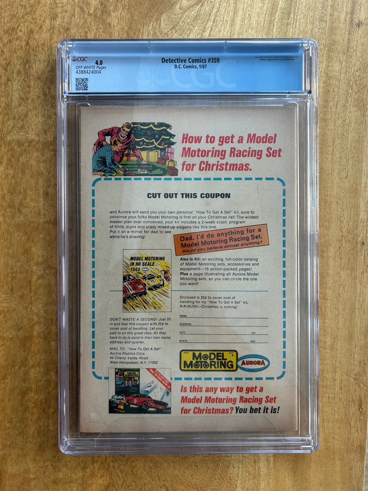 DC Detective Comics #359 CGC 4.O – Off White Pages 1st Batgirl Barbara Gordon