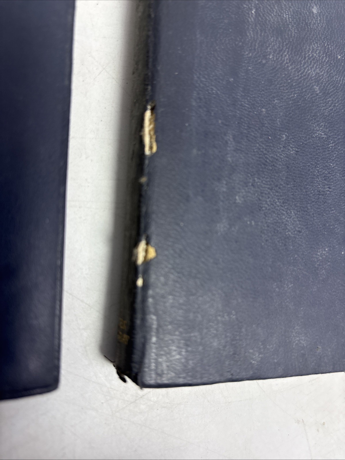 Small Old Leather Books for Decoration. 11.5cm shelf space. Max 16.5cm Tall