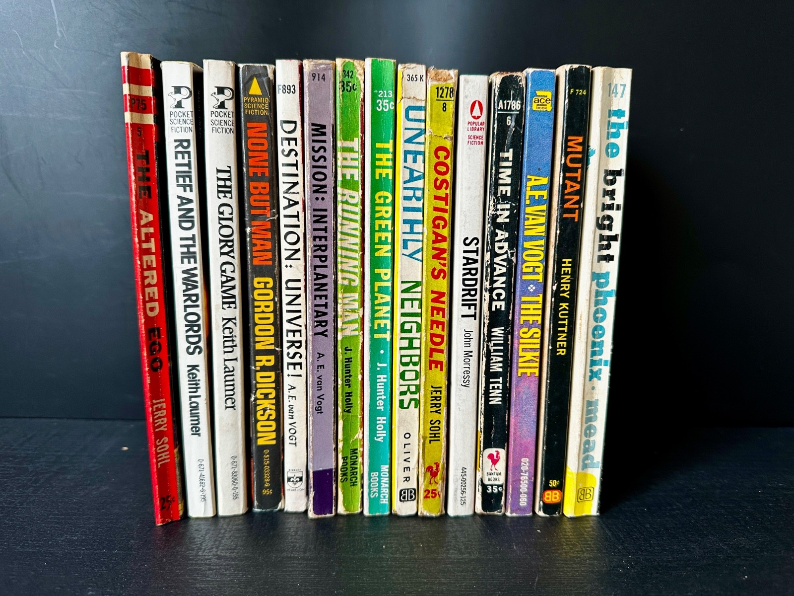 15 VINTAGE SCIENCE FICTION BOOKS- Dickson – Laumer – Holly – Kuttner & more