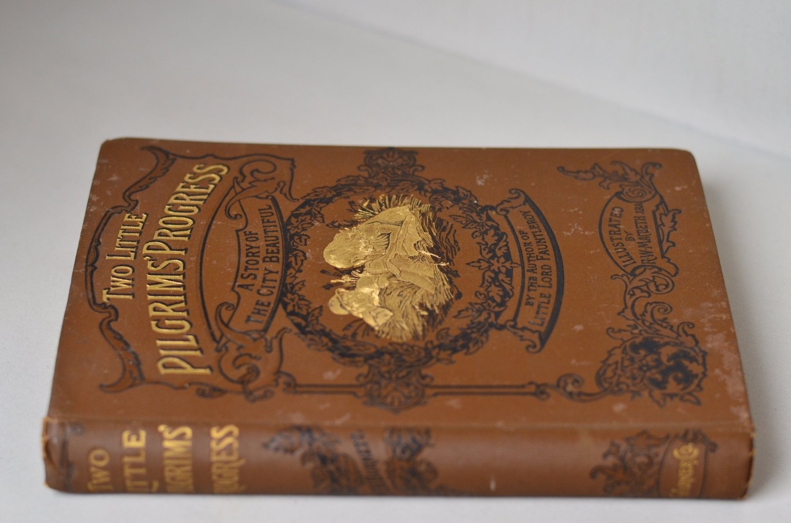 Antique Victorian Binding Two Little Pilgrim’s Progress Frances Hodgson Burnett
