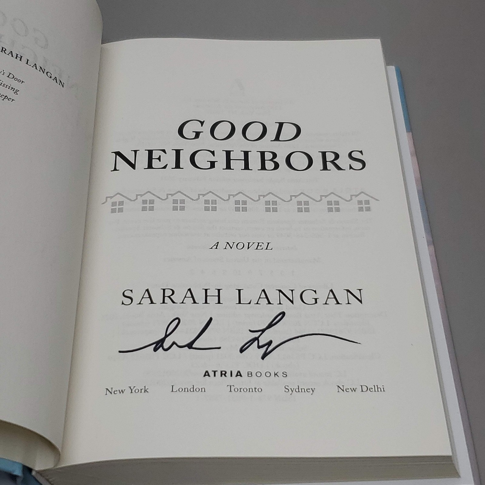GOOD NEIGHBORS by Sarah Langan Signed Book Club Edition Book Hardback (New)