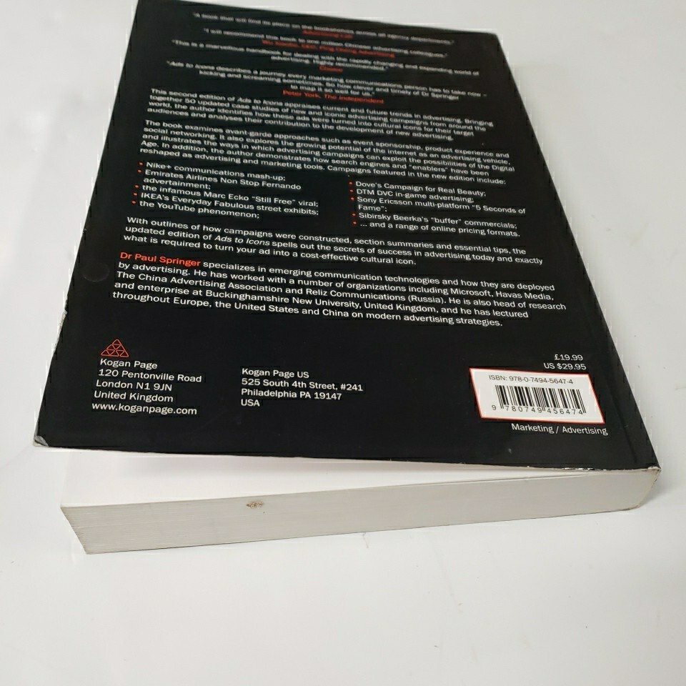 Ads to Icons: How Advertising Succeeds In A Multi… by Springer, Paul Paperback