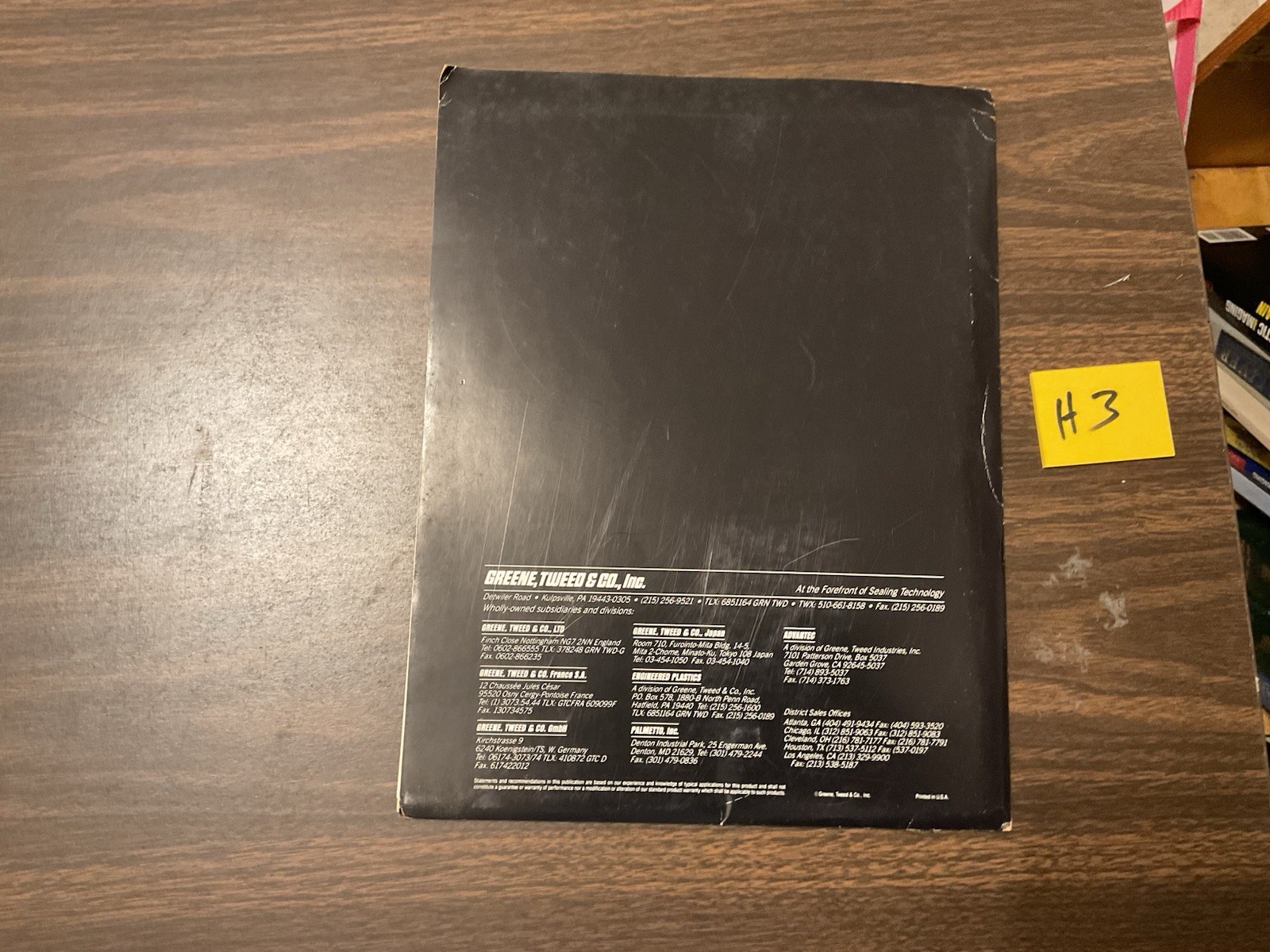 Chemraz Product Information Folder, Catalog, Brochure, Pamphlet, H3