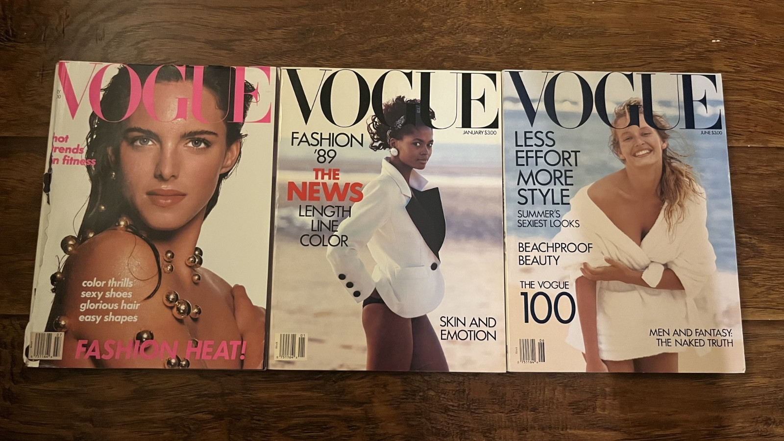Vintage Lot of 3 – 1988 & 1989 VOGUE Magazine Collector Set Fashion