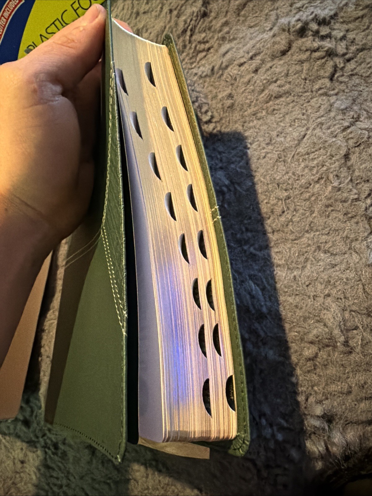 NIV Compact Center Column Reference Bible Green Leathersoft Indexed C-520