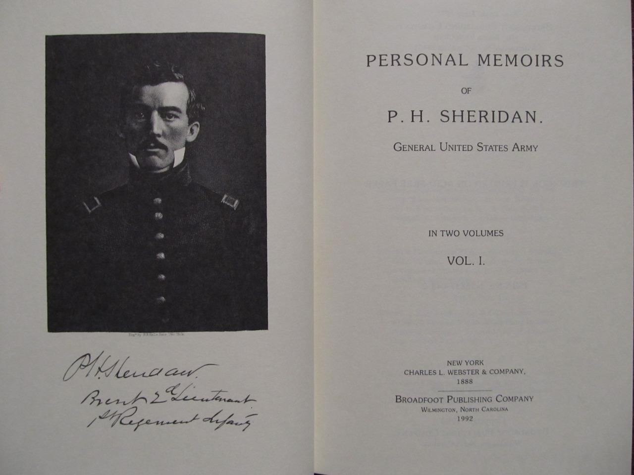 PERSONAL MEMOIRS OF GENERAL P. H. SHERIDAN – CIVIL WAR – BRAND NEW COMPLETE SET