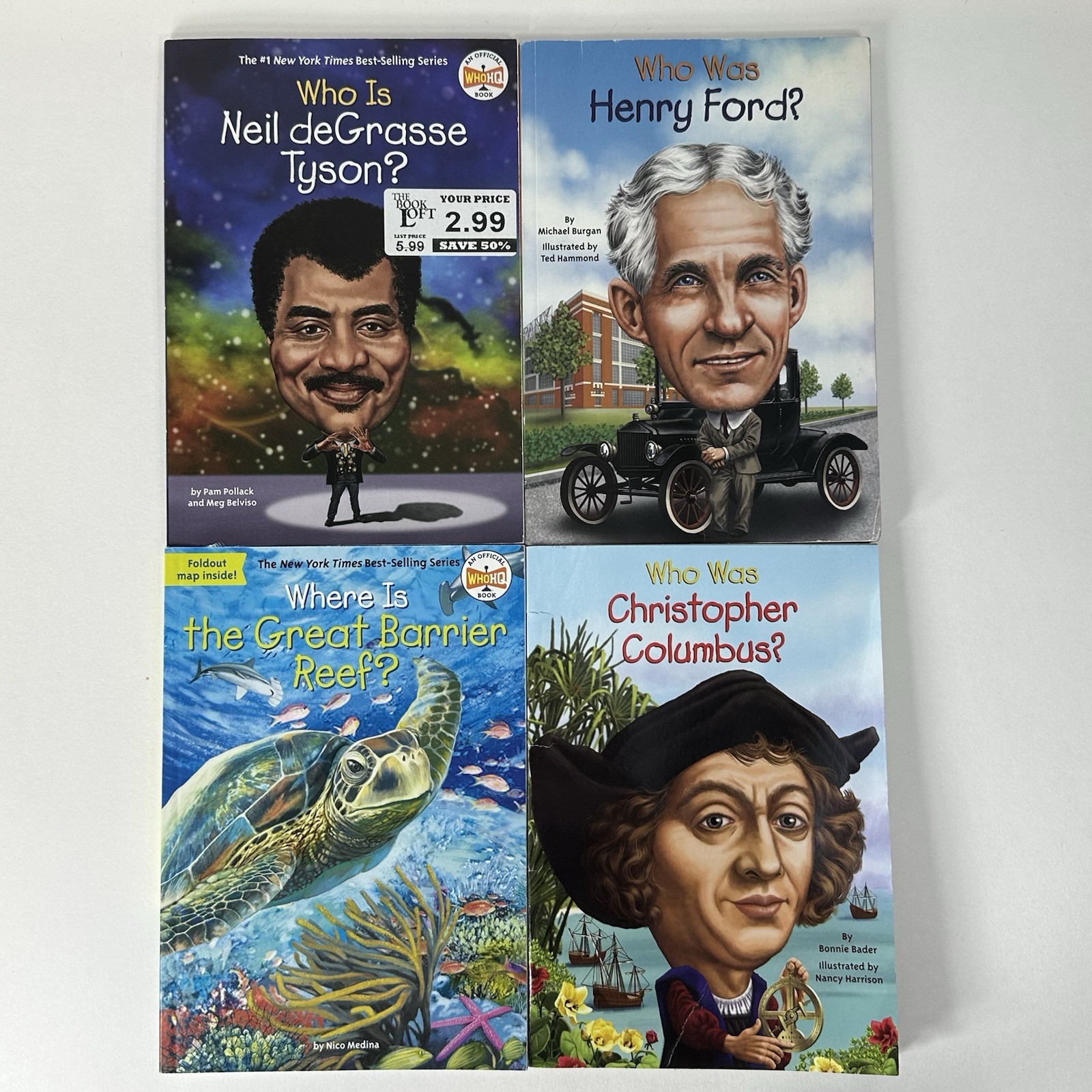 Who Is? Who Was? What Is? Lot of 13 Books, Ford, Franklin, Keller, Columbus Good