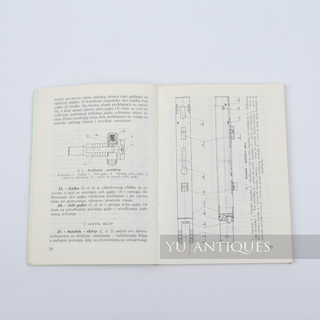 JNA YPA Yugoslav Peoples Army Manual Book For Air Rifle 4,5mm M81A Handling Etc