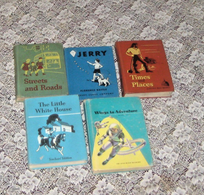 Mixed Lot of 5 Vintage Antique Children’s Learning & Reading School Books