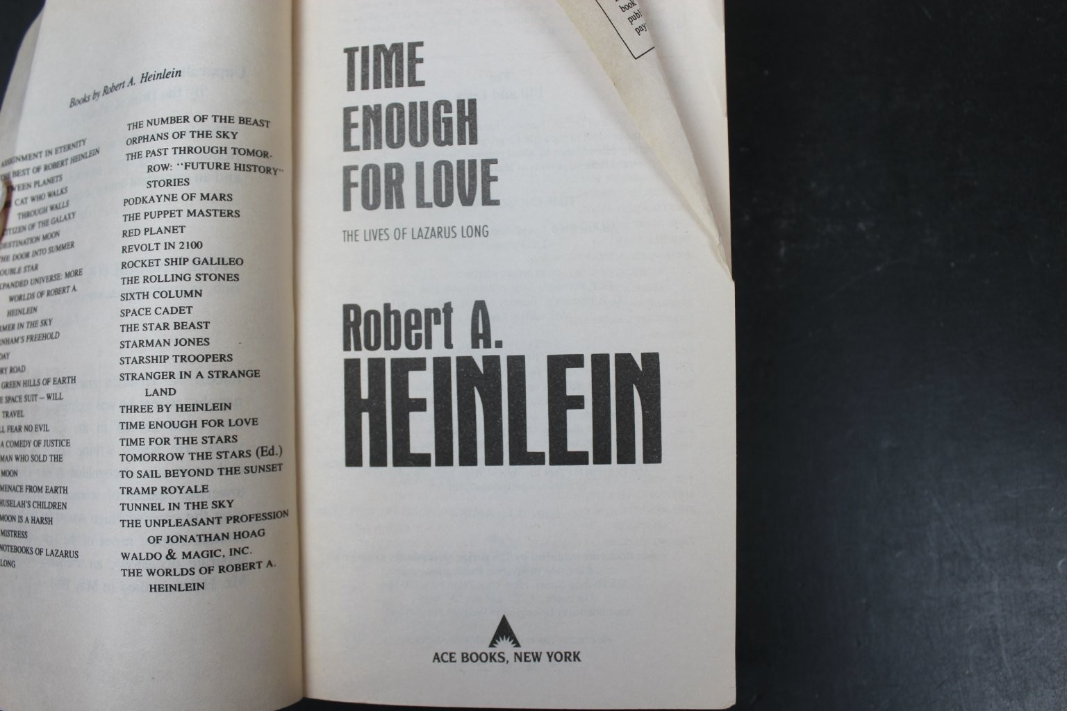 Time Enough for Love Robert A. Heinlein 1988 Science Fiction Ace Books