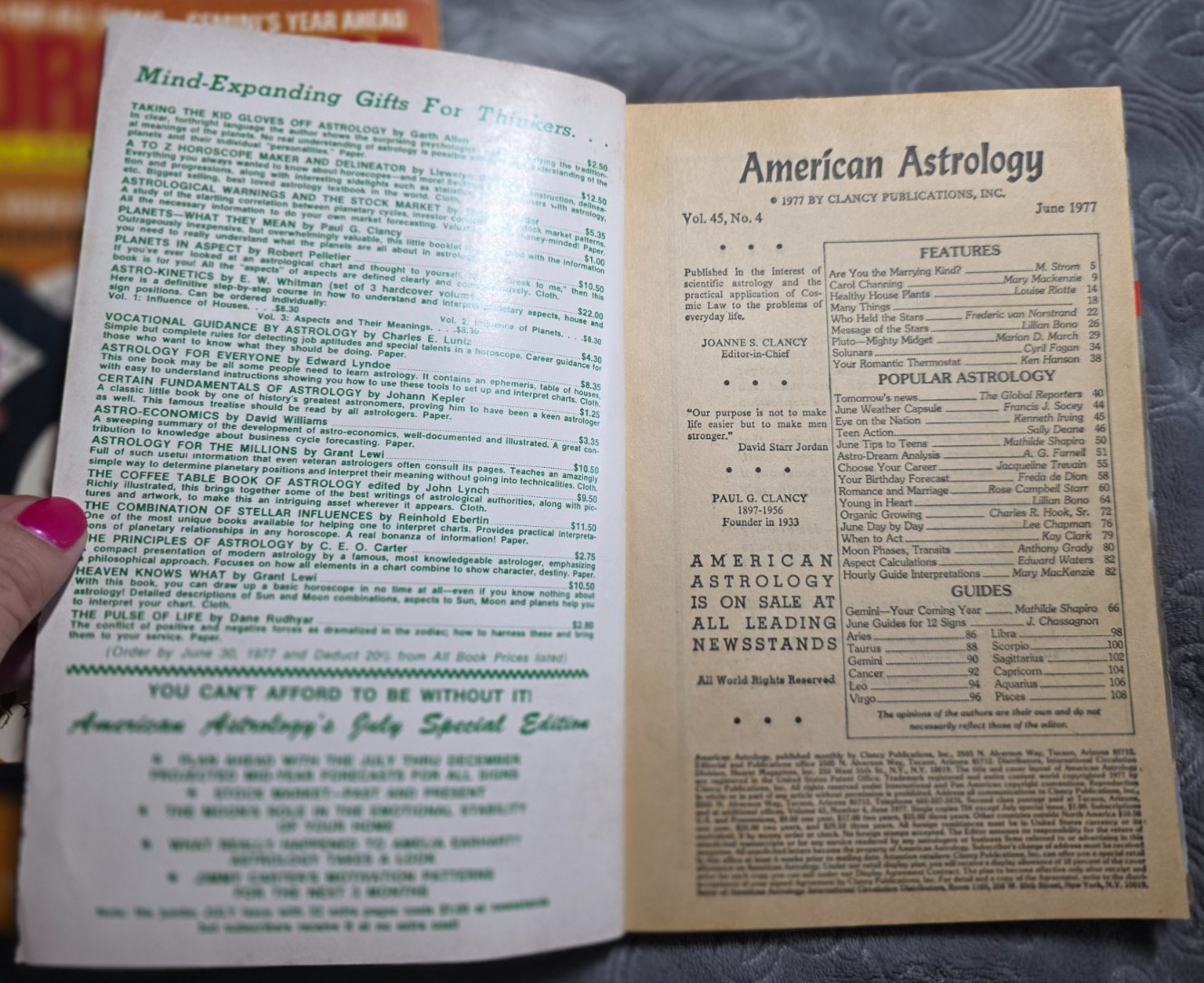 Horoscope & American Astrology 1976-1978 Magazine LOT of 10 Psychic Zodiac Vint.