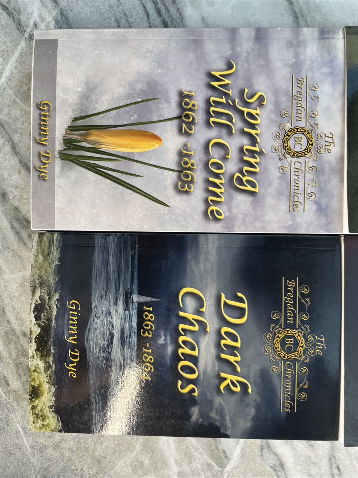 4 Books by Ginny Dye On to Richmond Spring Will Come Dark Chaos Ginny Dye PBK