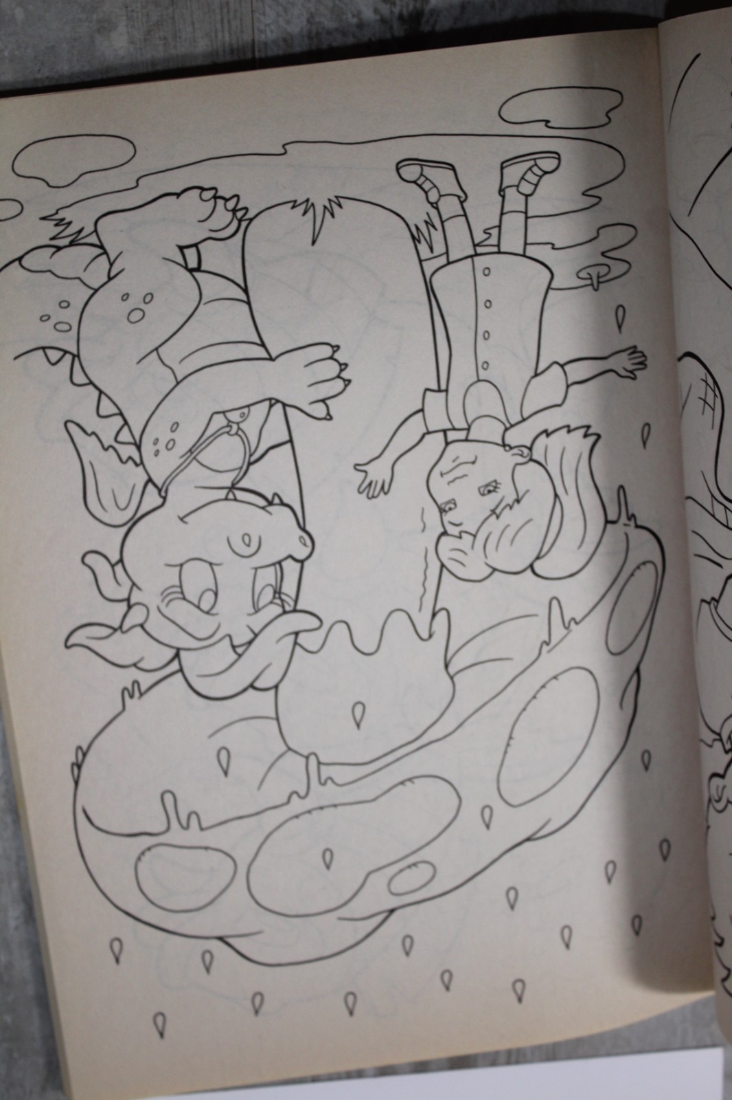 VTG Dragon Tales Wings & Tails & Dragon Scales Coloring ,Cut Out Doll on Back