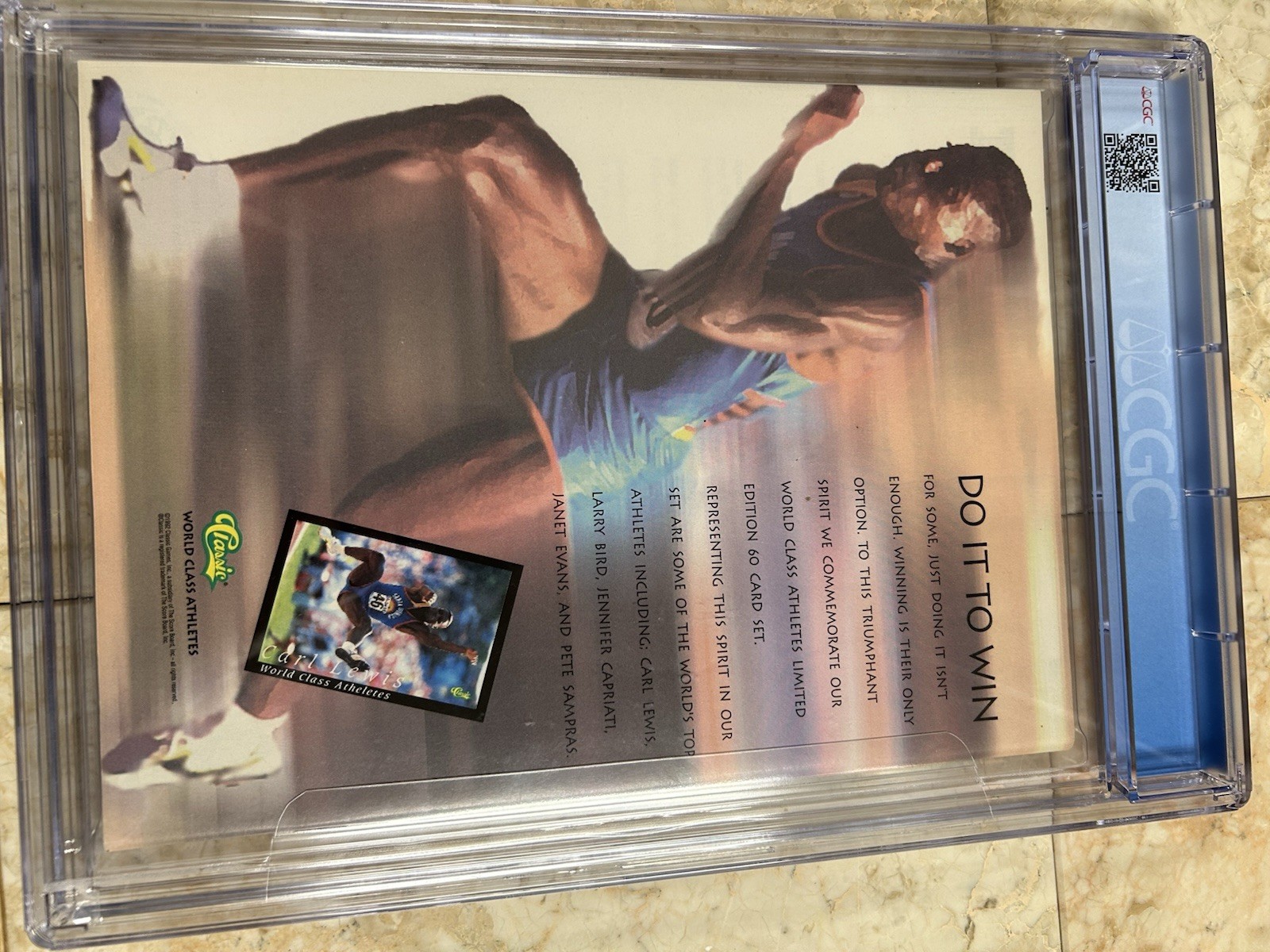 1992 TRADING CARDS PREVIEWS MAGAZINE – MICHAEL JORDAN & MAGIC JOHNSON – CGS 8.5