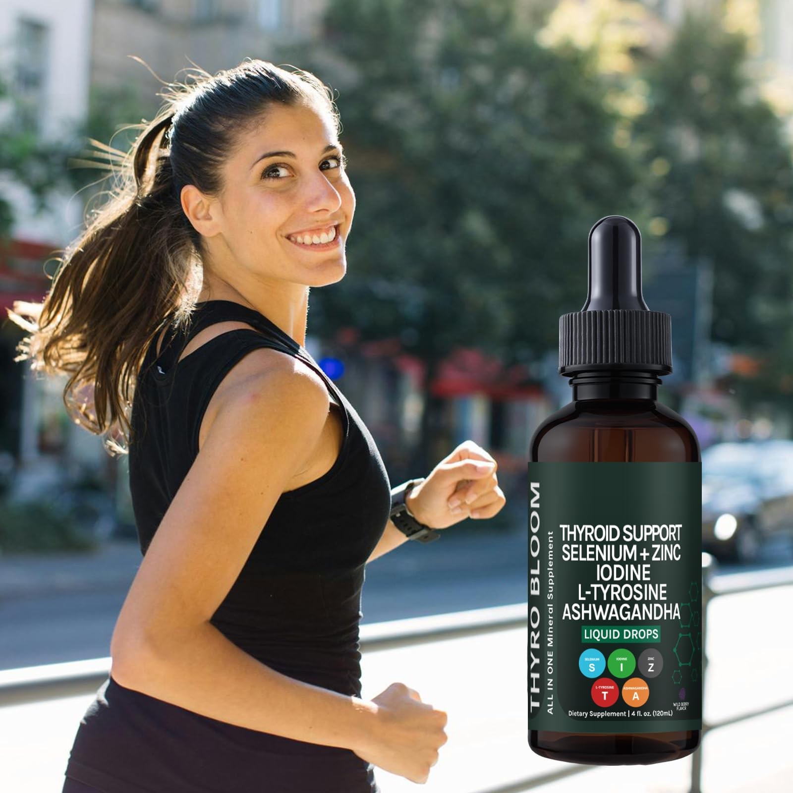 Thyroid Support Liquid Drops,Liquid Formula with 4 Fl Oz (Pack of 1)