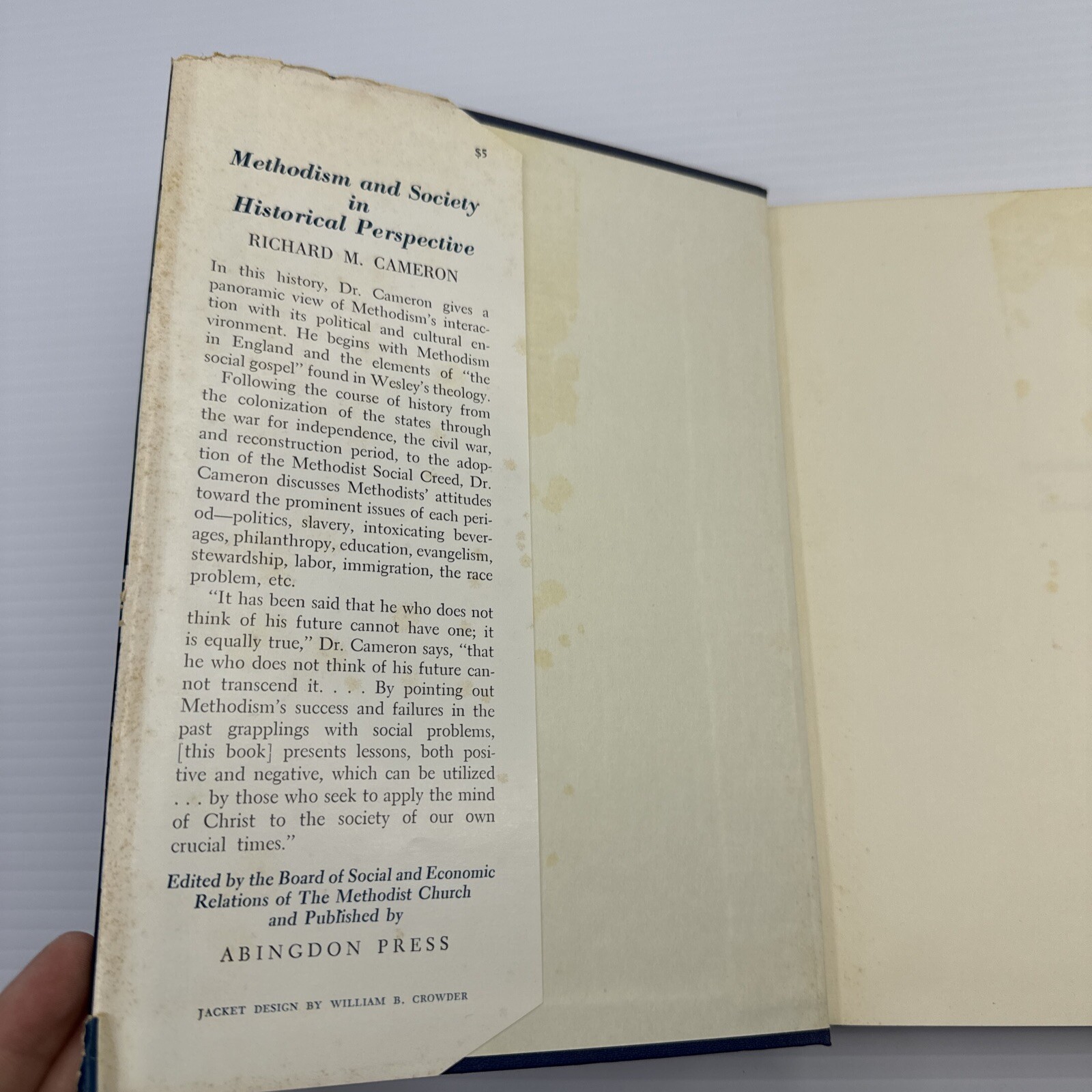 Methodism and Society in Historical Perspective Richard Cameron Volume One 1961